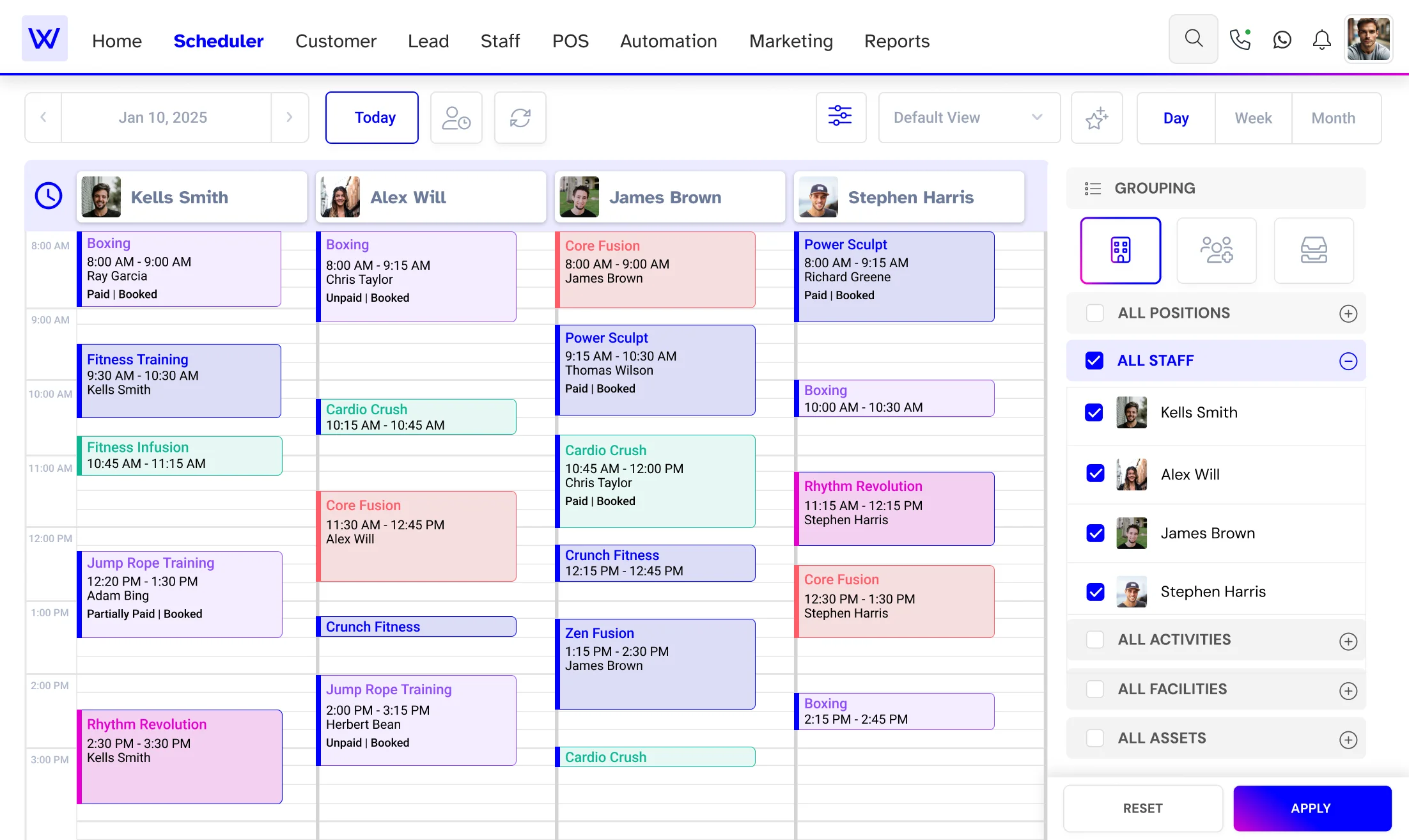 Wellyx Scheduler Dashboard