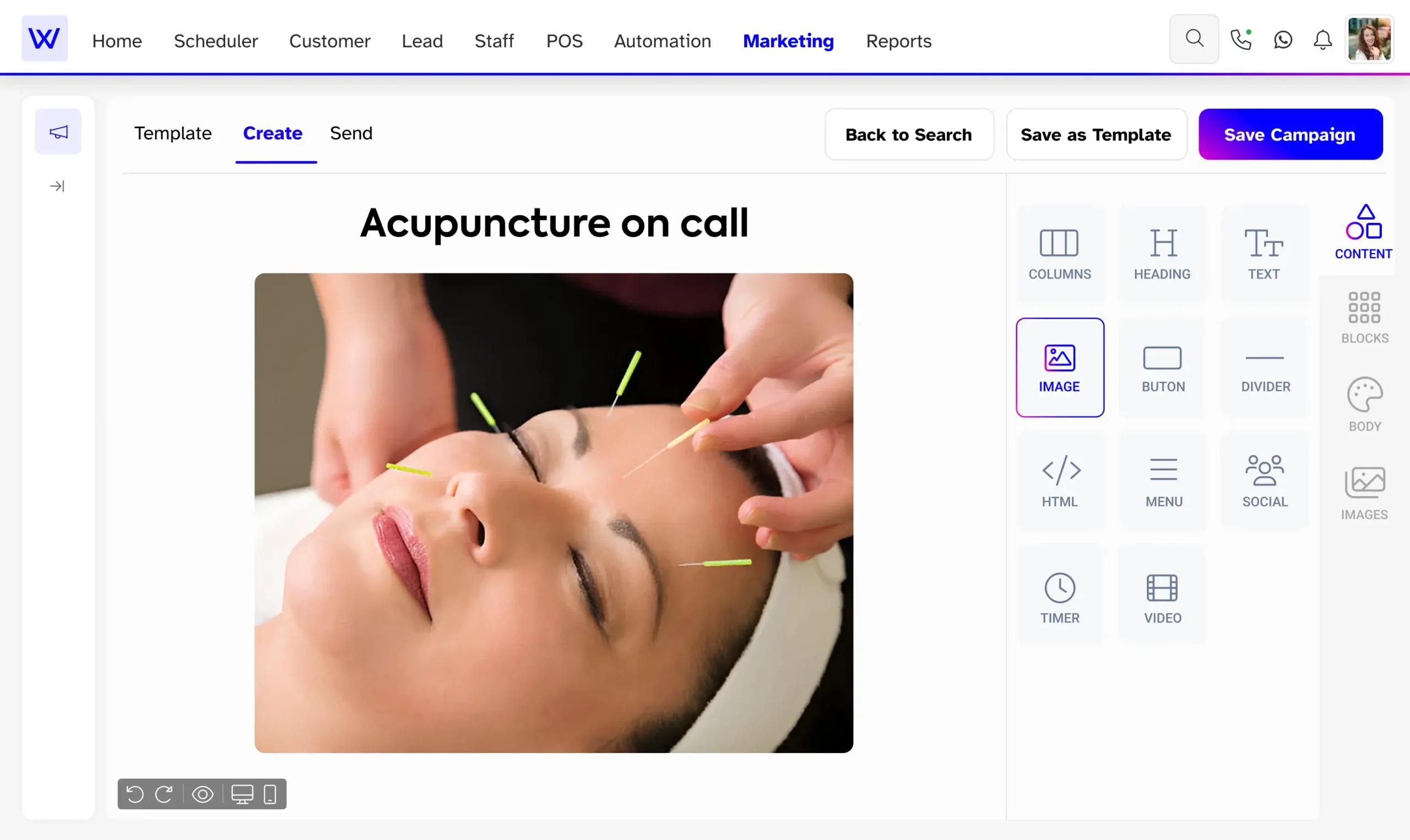 Acupuncture marketing software