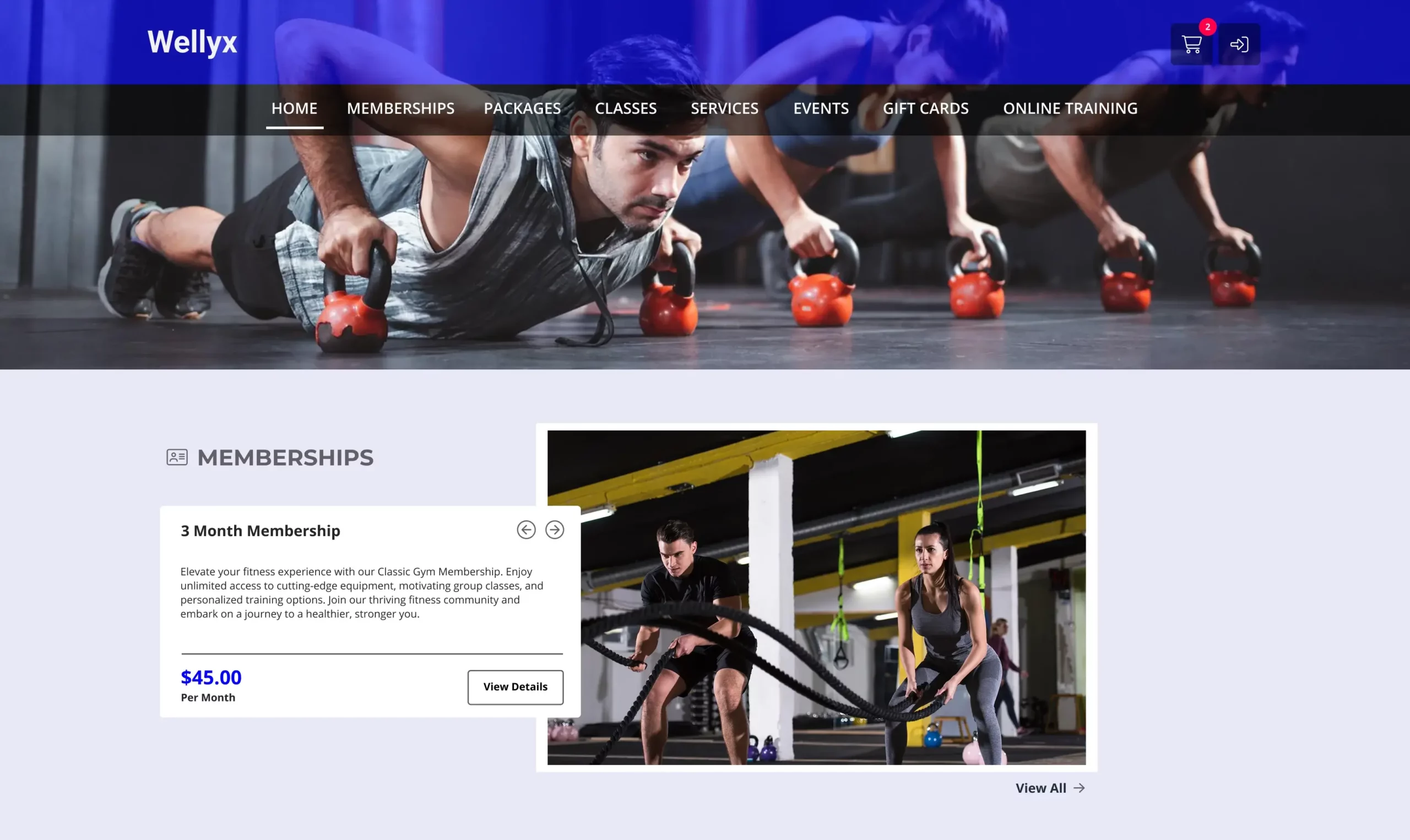 Crossfit studio easy online booking with Wellyx