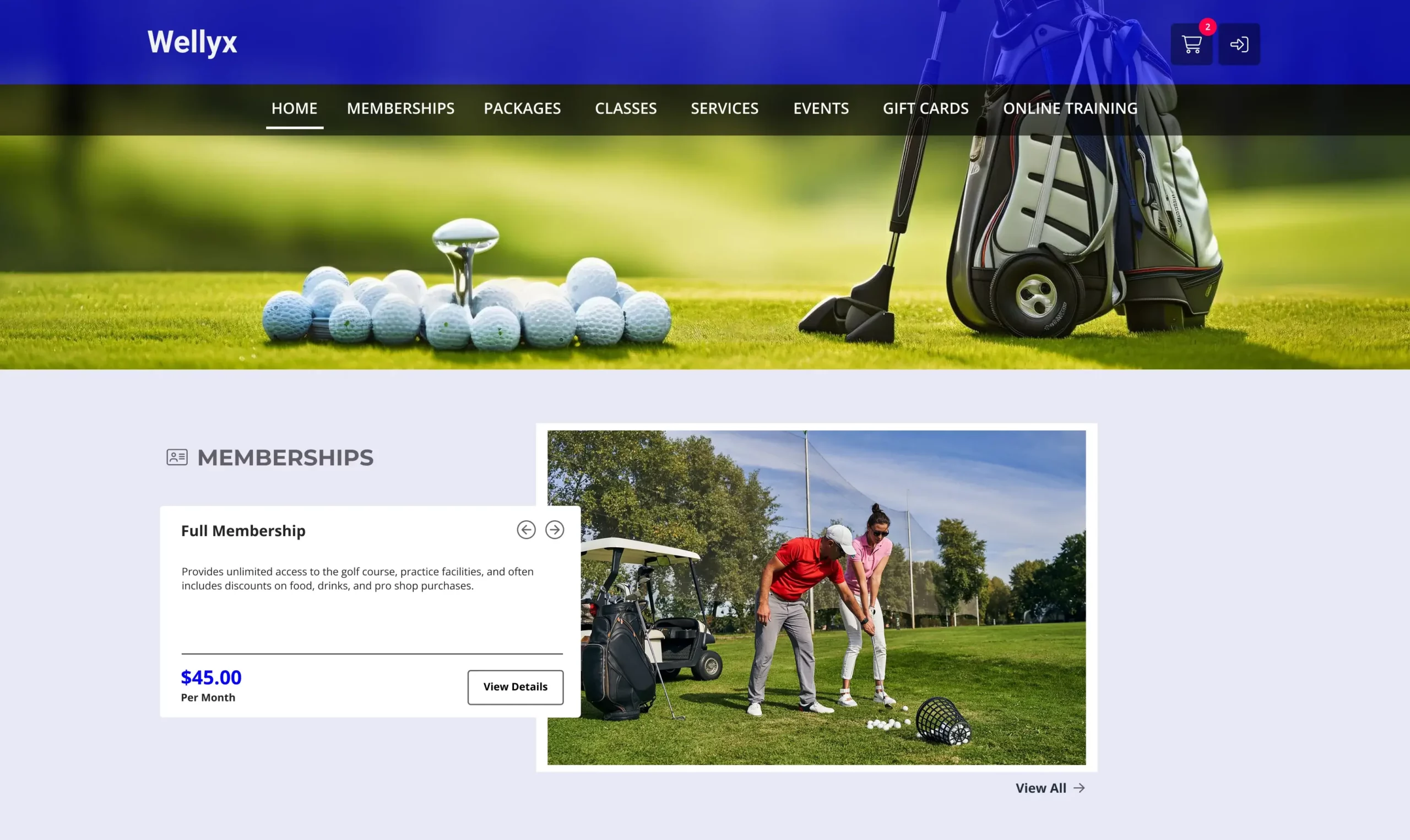 Easy online booking for your golf club with Wellyx