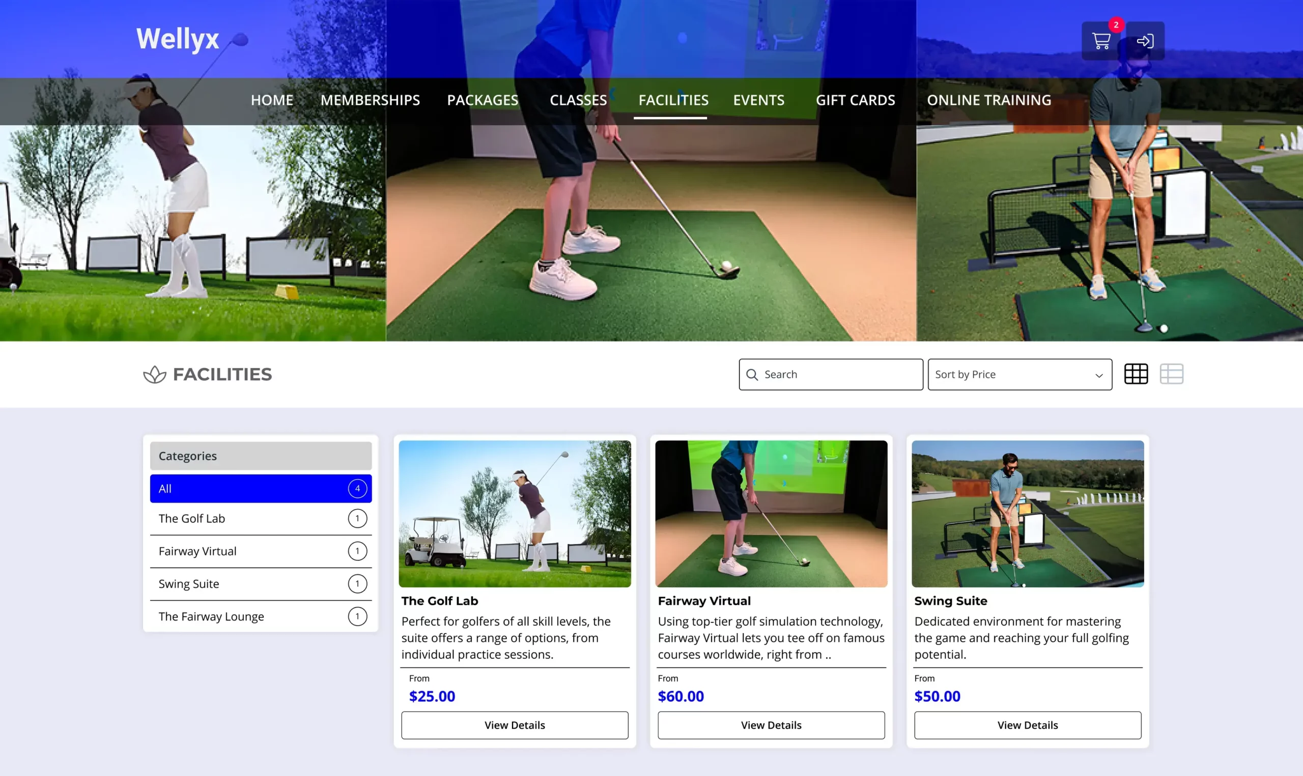 Golf club Facility Rental Webportal