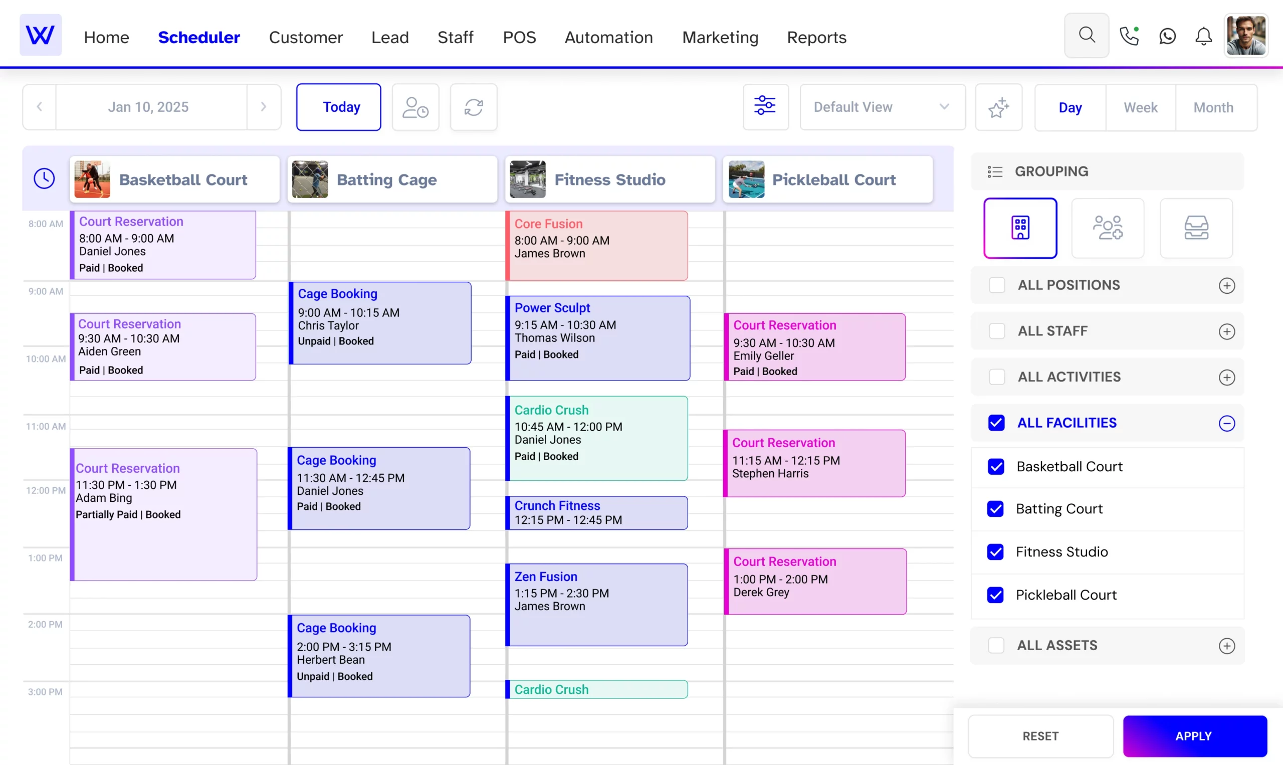 Gym Facility Rental scheduler