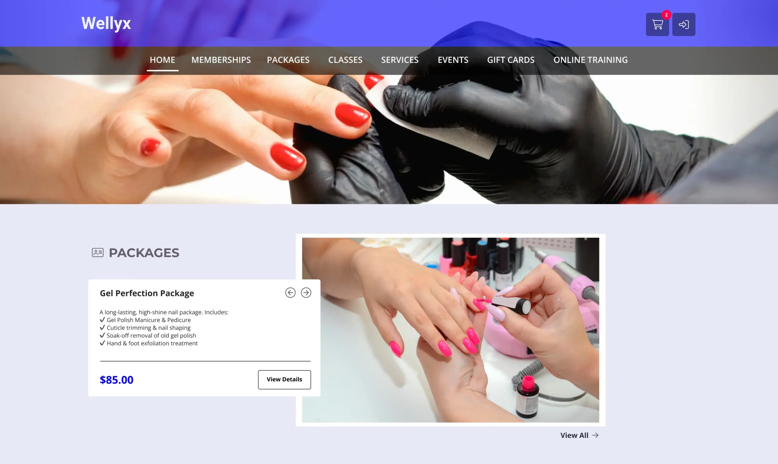 Nail salon web portal