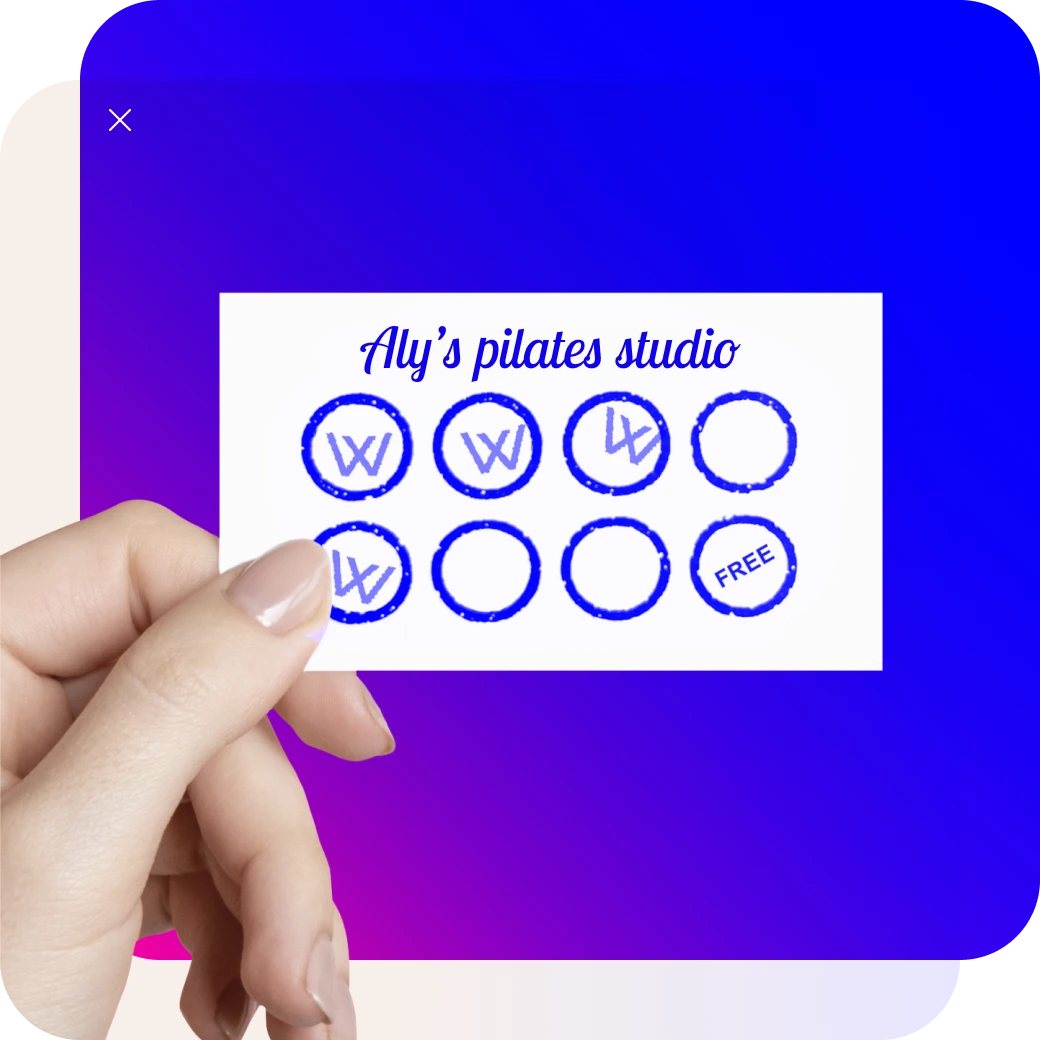 Pilates studio reward system