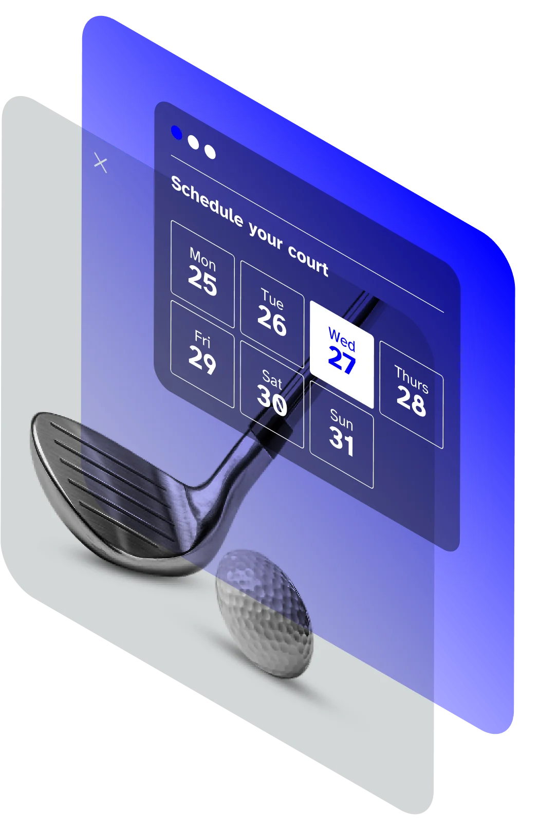 Scheduling software for golf clubs