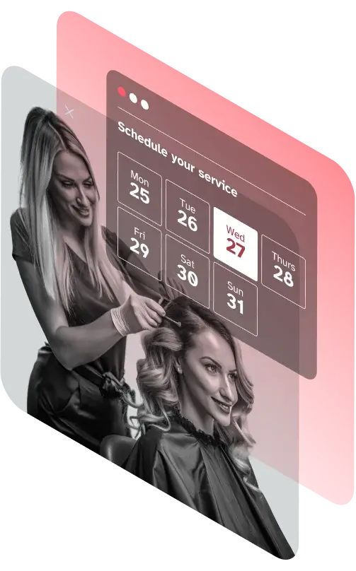 Scheduling software for hair salon