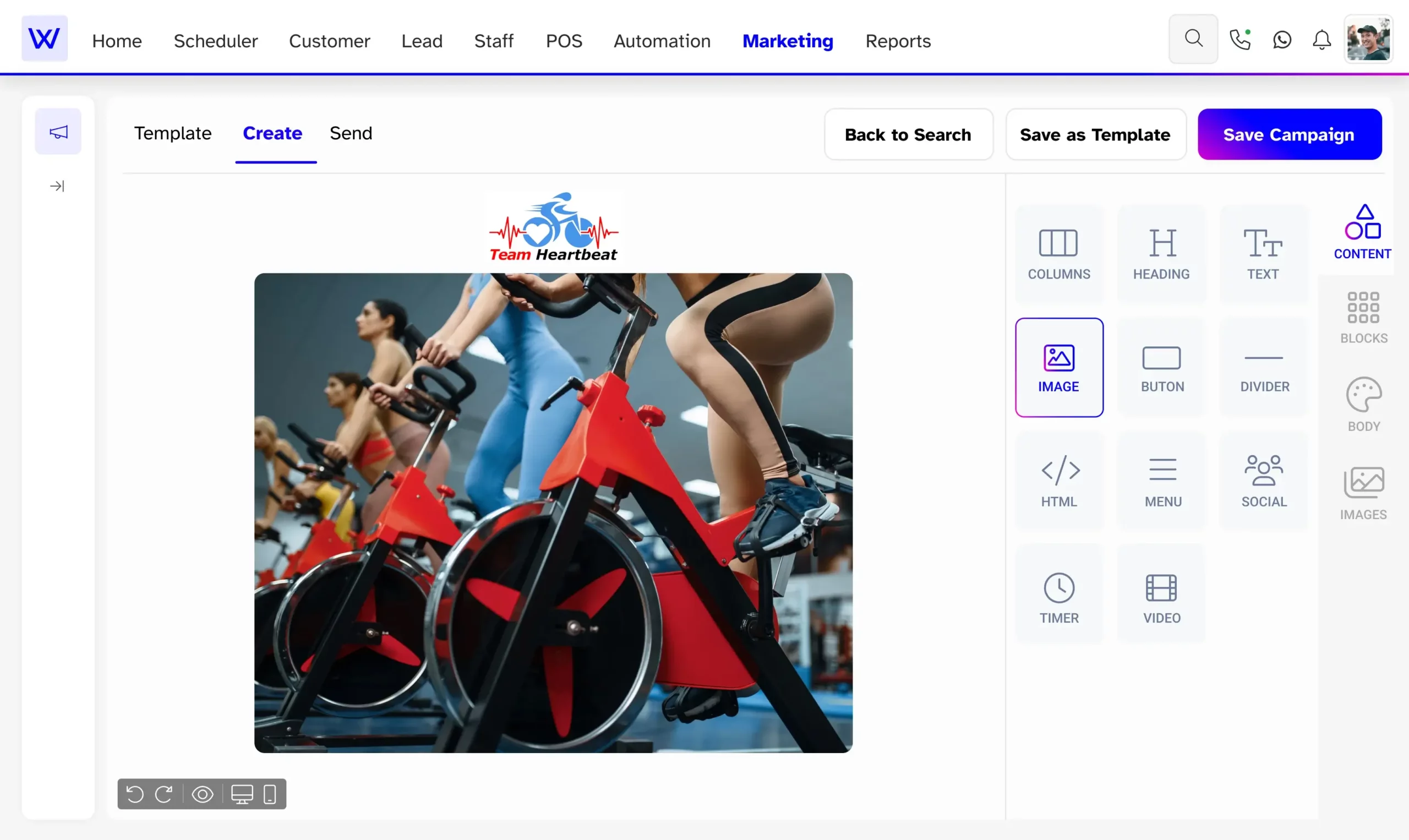 Wellyx cycling and rowing marketing software