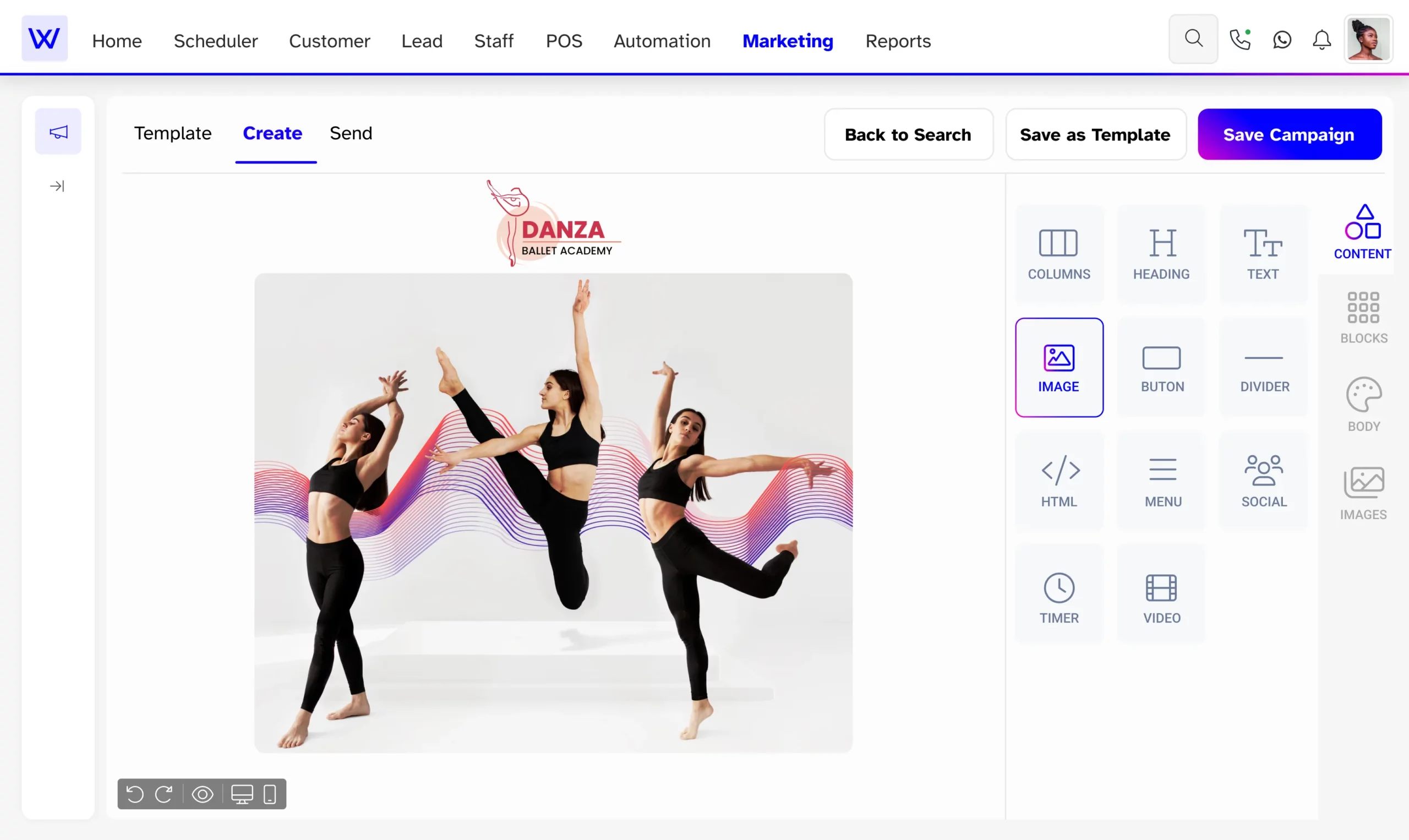 Wellyx dance studio marketing software