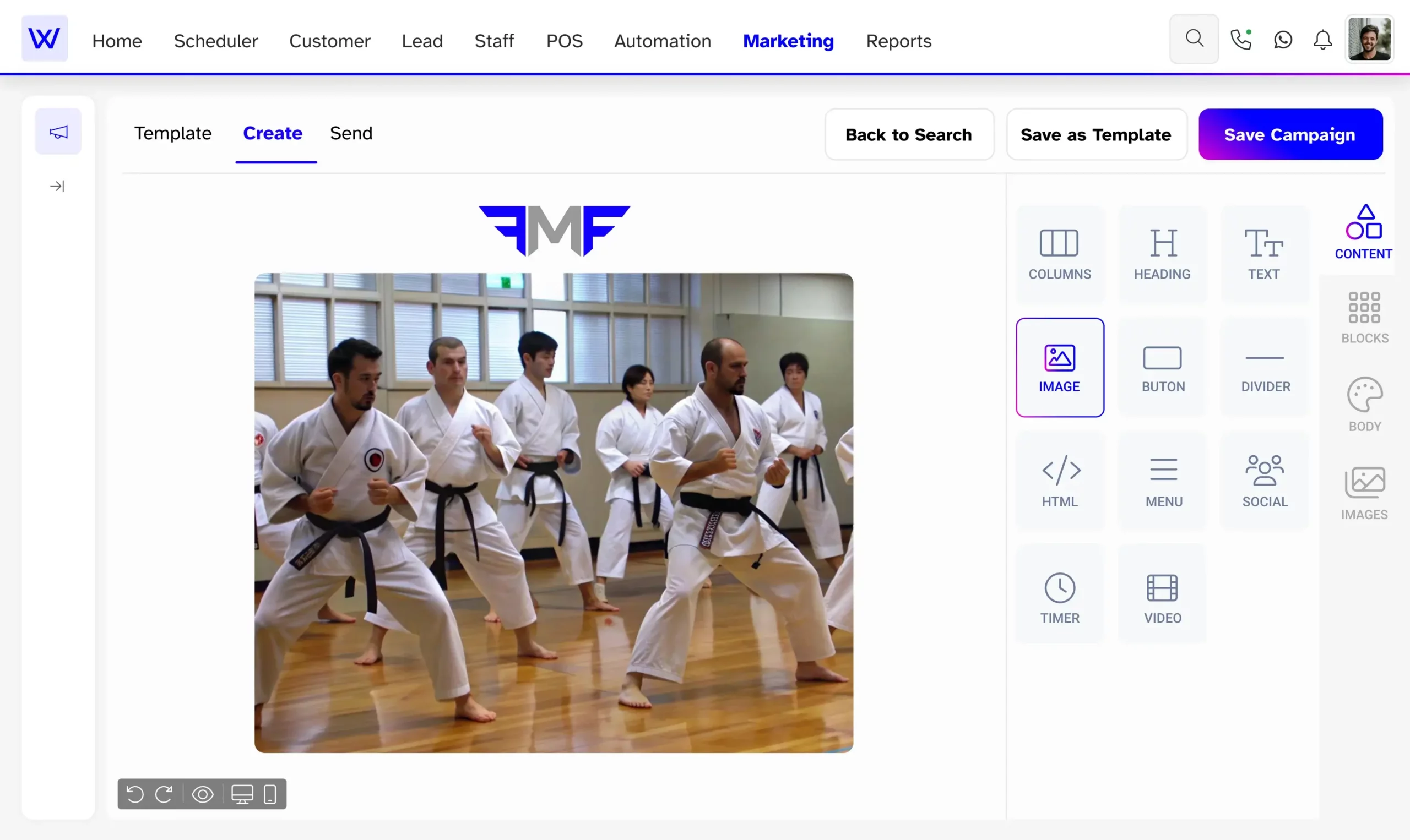 Wellyx marketing software by martial arts