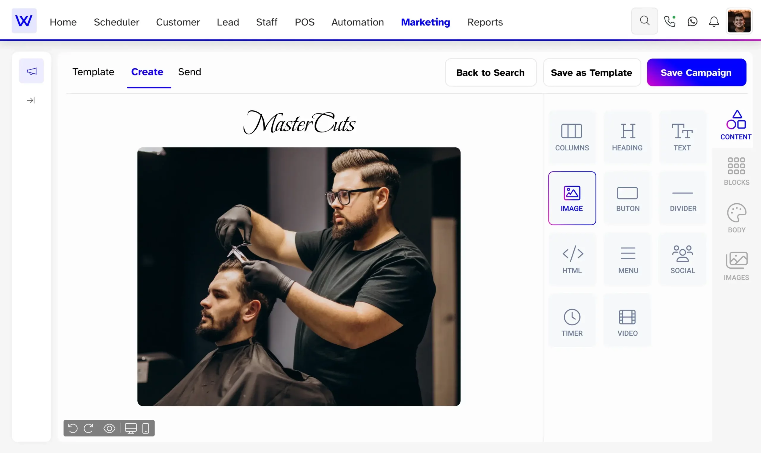 Wellyx marketing software for barbershop