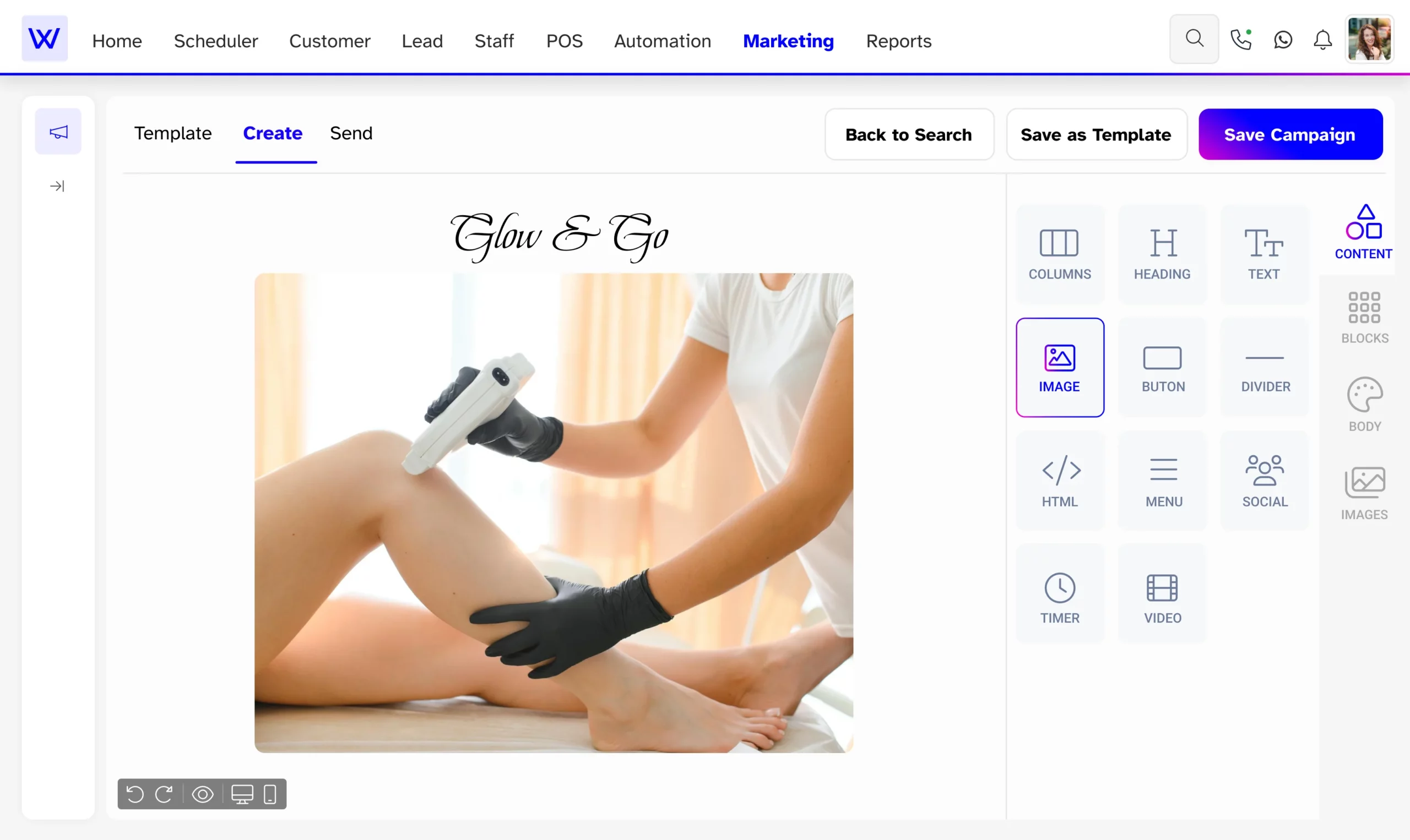 Wellyx marketing software for hair removal studio