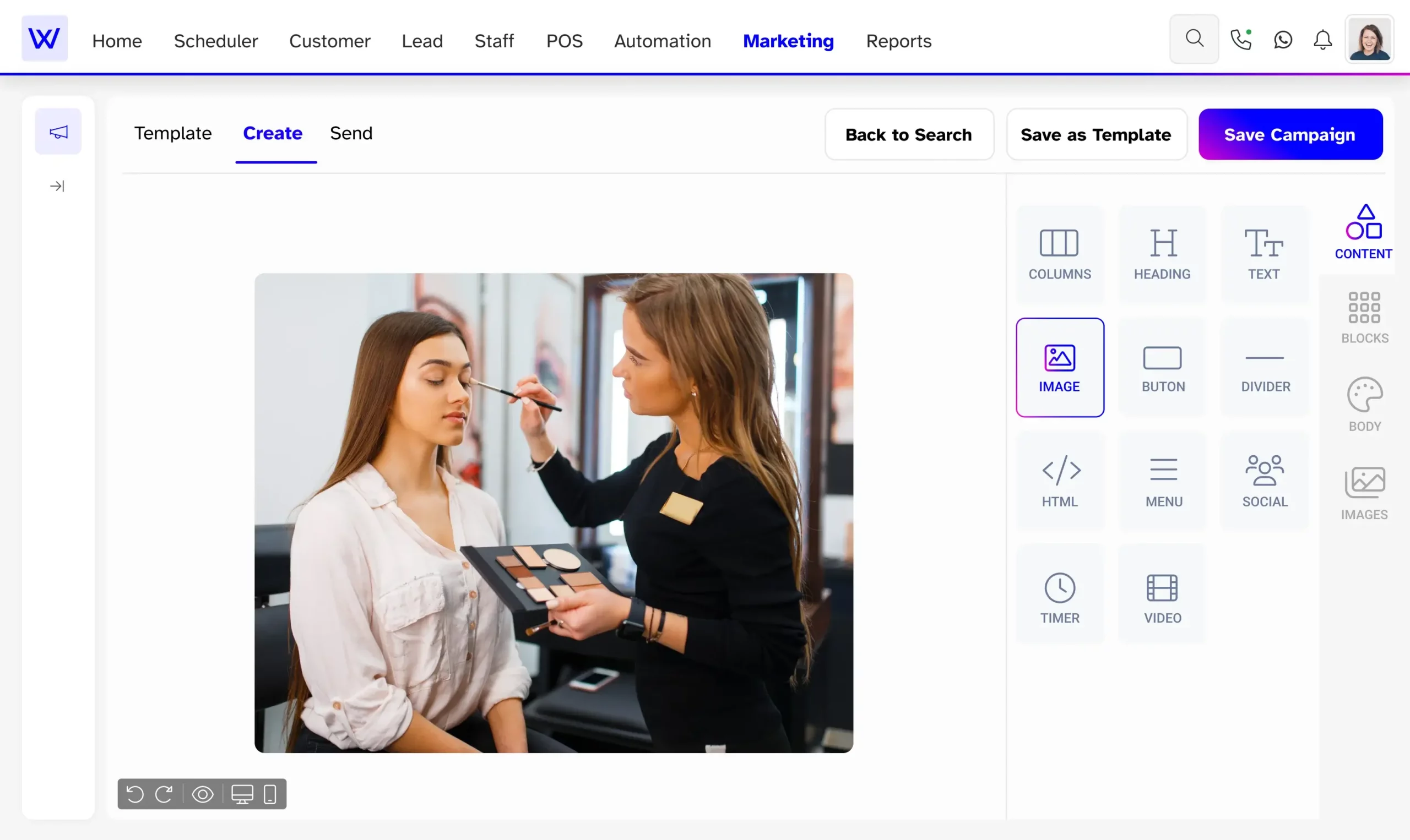 Wellyx marketing software for makeup artist