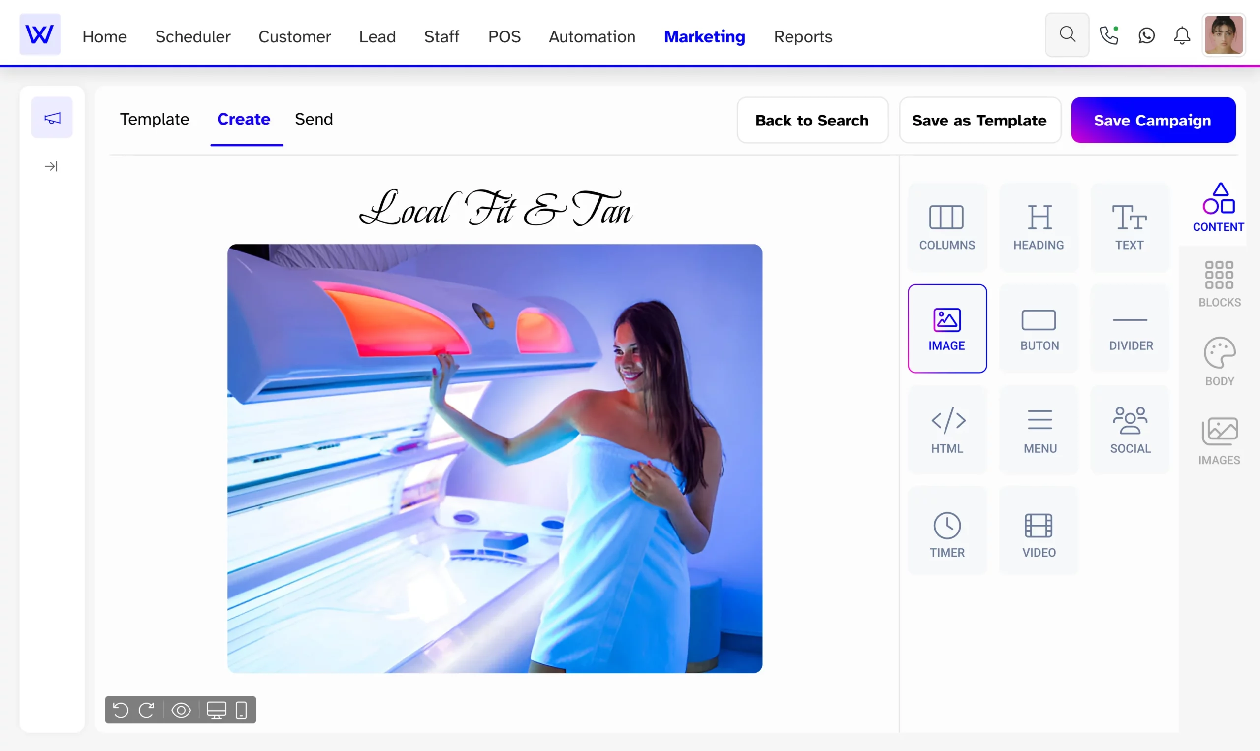 Wellyx marketing software for tanning salon