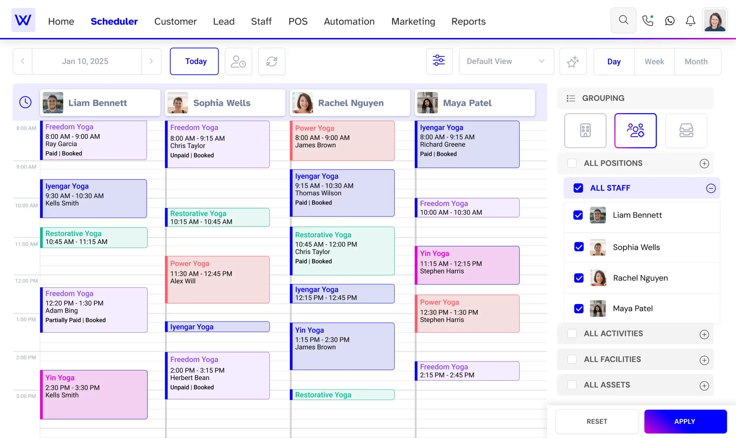 Wellyx scheduling software for your yoga studio