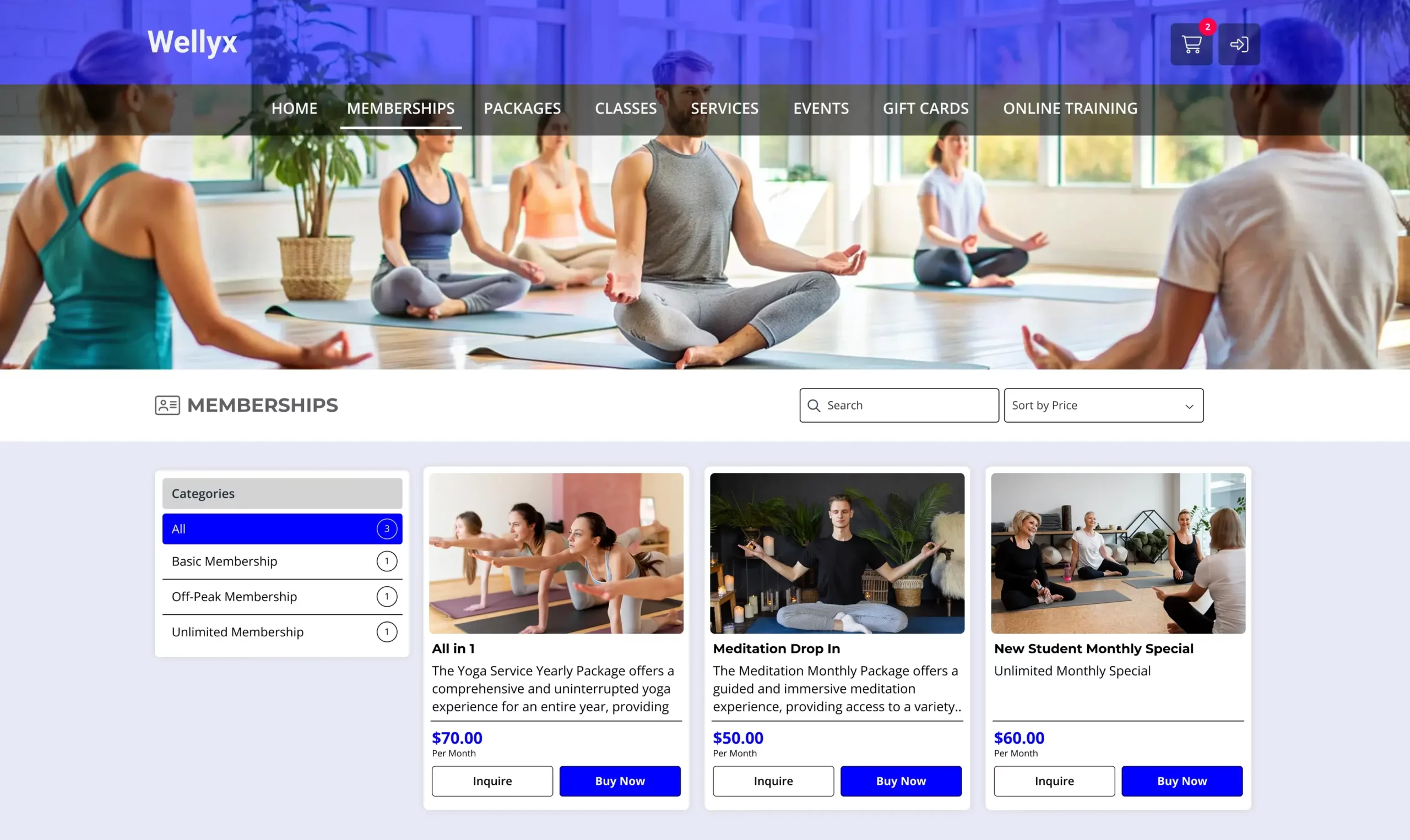 Yoga Client Web Portal