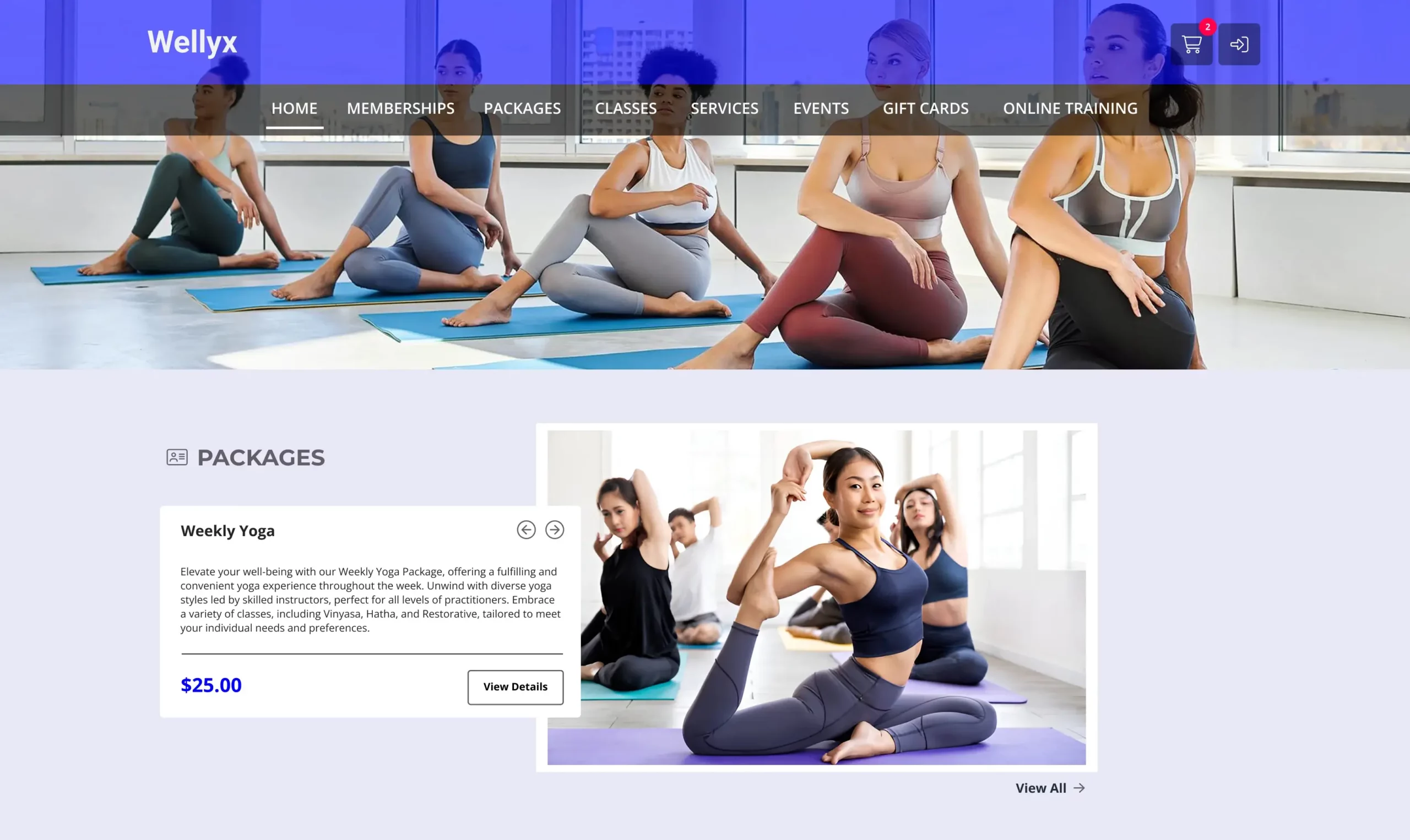 Yoga Studio Web Portal