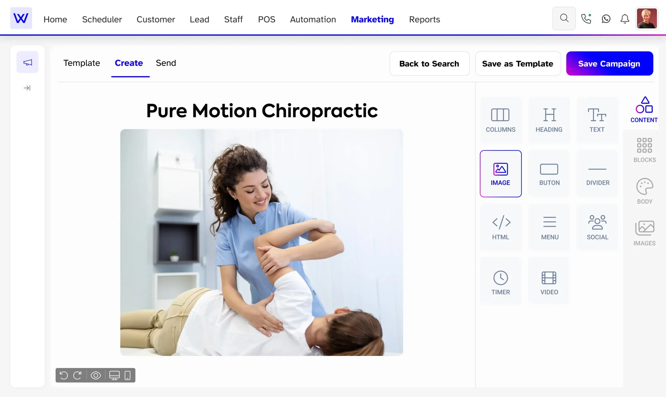 Chiropractic marketing software