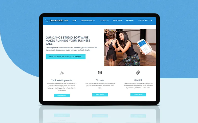 DanceStudio-Pro software dashboard