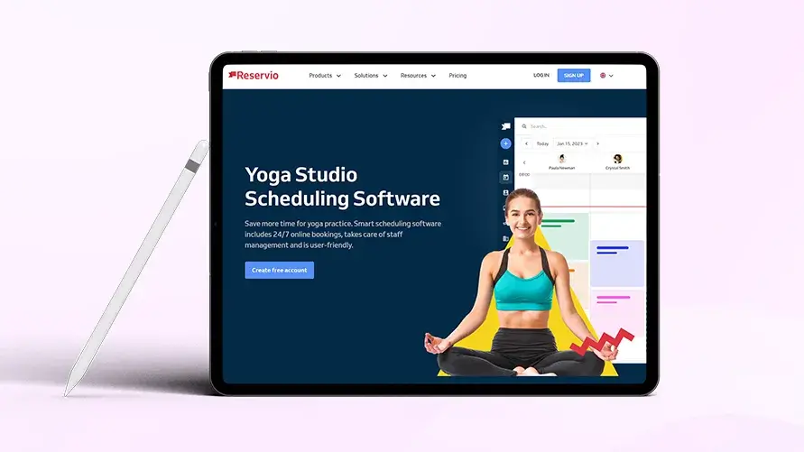 Reservio yoga app